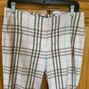 *****SOLD****Burberry pink plaid capris